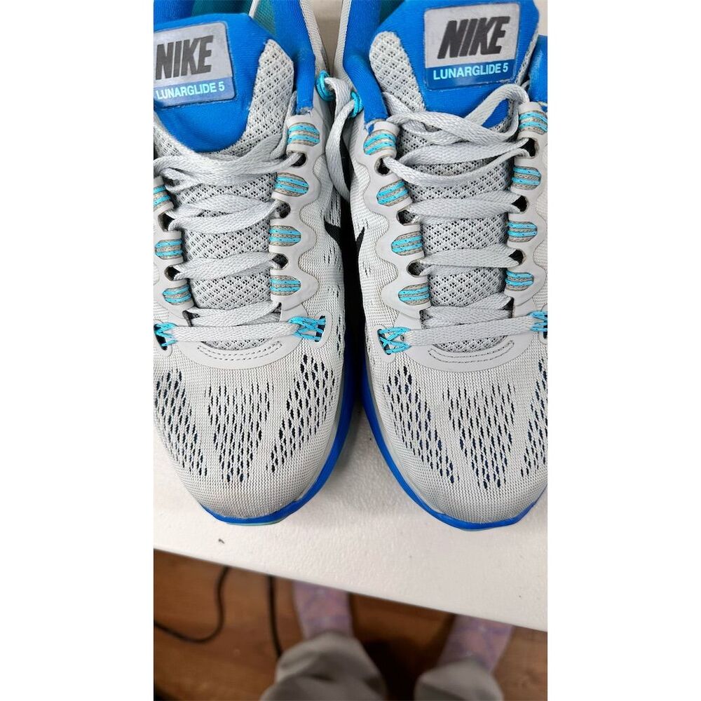 Nike LunaGlide +5 Men's Gray/Blue Sneakers Mesh Flywire Tech Support Siz… - Picture 13 of 16